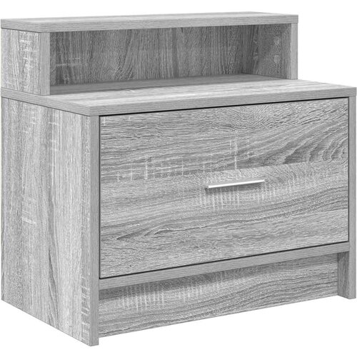 Maison Chic Nočna omarica - Nočna miza z predalom siva sonoma 51x31x47 cm, (21688592) Slike