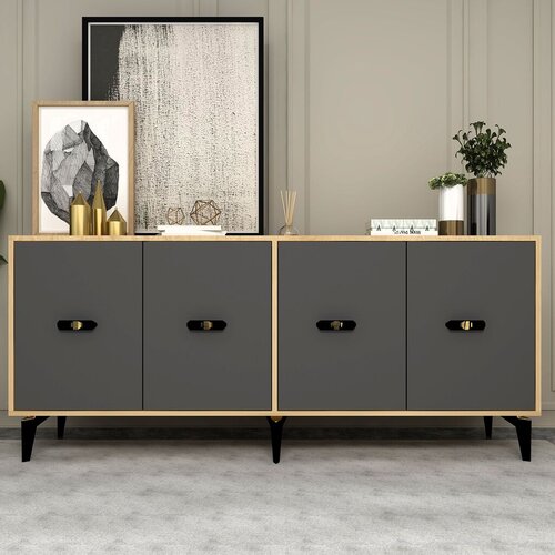Hanah home Konzolni sto Fly, 180x82.6x35 cm, Antracit Cene