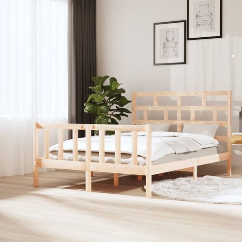 The Living Store Posteljni okvir iz borovine 140x200 cm - Posteljni Okvir, (21525857) Slike