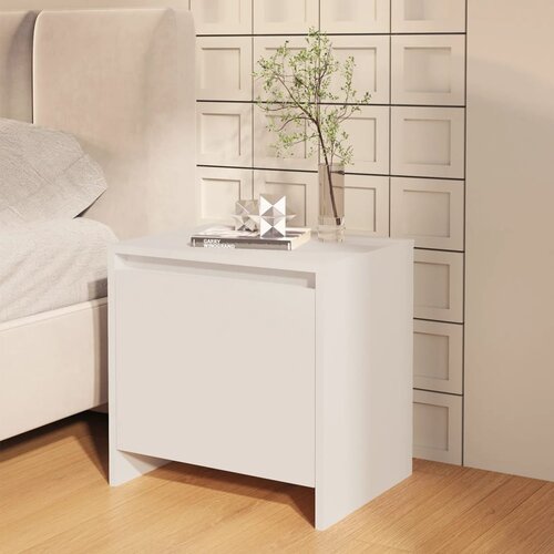 VidaXL noćni ormarić bijeli 45 x 34 x 44,5 cm od iverice Slike