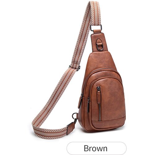 INF Ženska prsna torba v elegantni kontrastni barvi Brown, (21781454) Cene