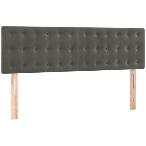 Maison Chic Posteljno vzglavje - Vzglavna omarica 2 kosa temno sivo 72x5x78/88 cm žamet, (22077942) Cene