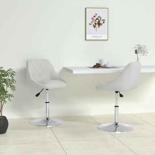  Blagovaonske stolice od umjetne kože 2 kom bijele