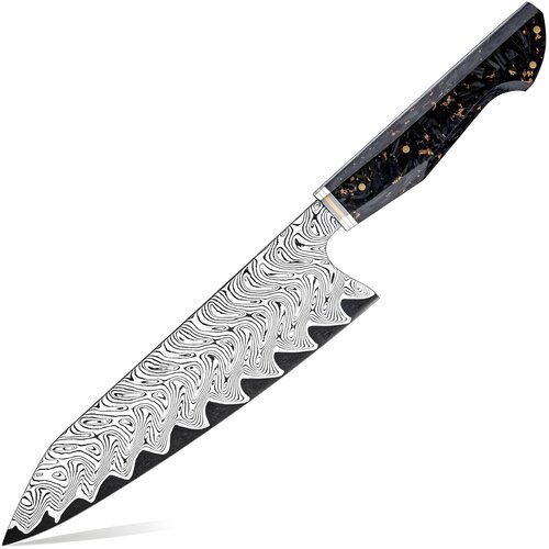 IZMAEL Damaskasti kuhinjski nož TA-35184 - Chef / Crna Cene
