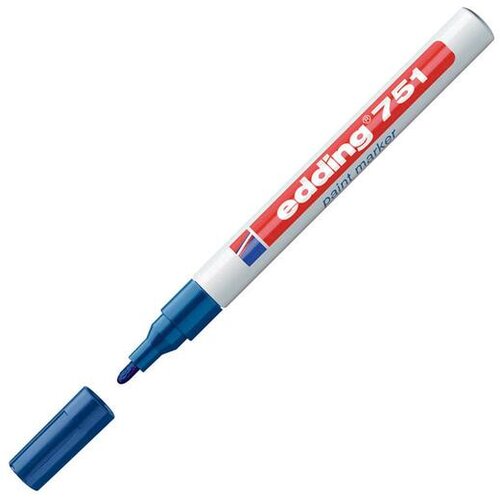 Edding marker z lakom EDE751003 E-751, 1-2 mm, moder 10 KOS Slike