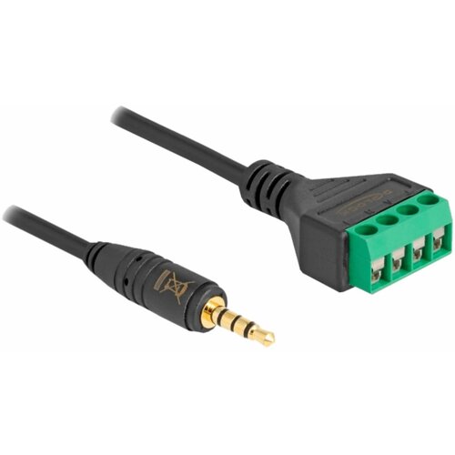 Delock kabel AVDIO 3,5M &ndash; terminal block adapter 4pin 20cm črn 66268, (21028208) Cene