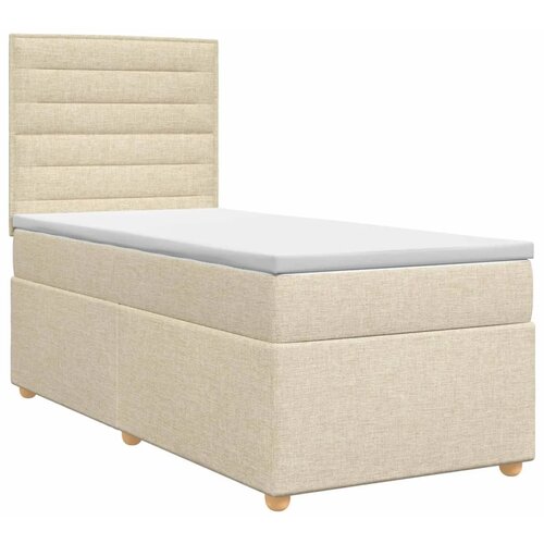  Boxspring krevet s madracem Krem 80 x 200 cm Tkanina - Krem 80 x 200 cm Dizajn linija Slike