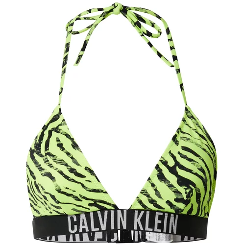 Calvin Klein Swimwear Bikini gornji dio limeta / crna / bijela