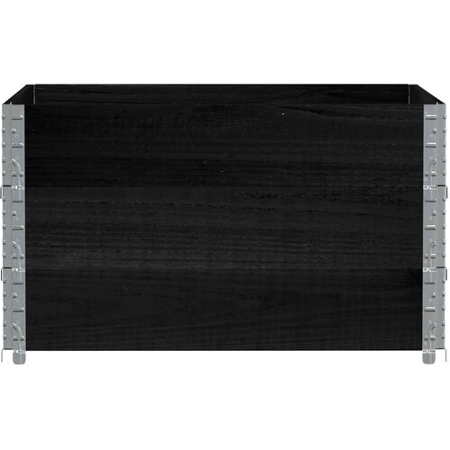  Vrtna sadilica crna 100x100 cm od masivne borovine Slike