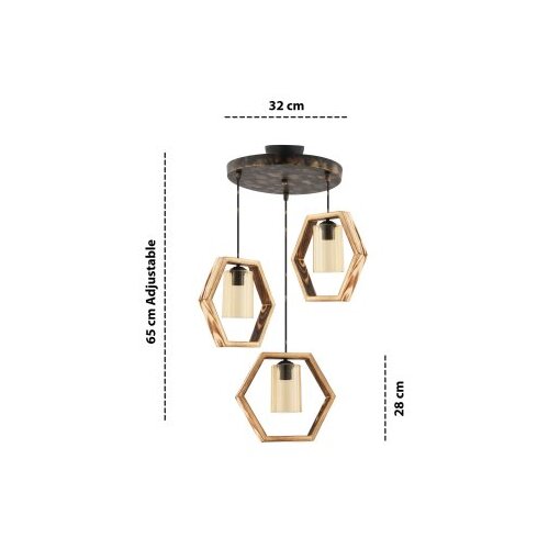 Opviq Luster Hexagon Triple G Glass Cene