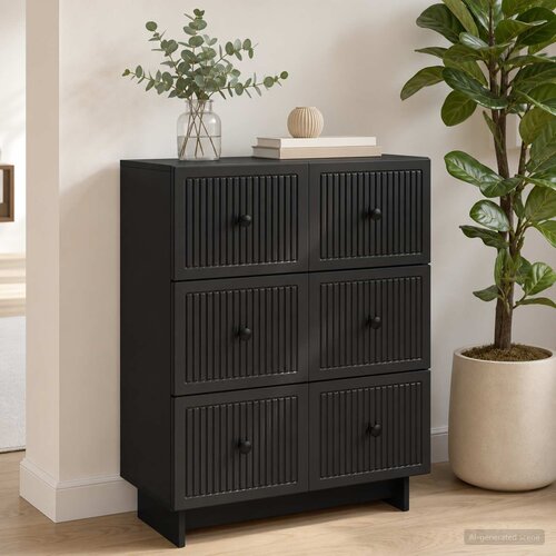  Ormar s ladicama Crna 66 x 34,5 x 90 cm Konstruirano drvo Cene