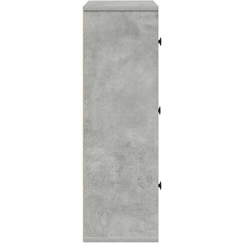  Regal za knjige boja betona 60x24x76,5 cm konstruirano drvo Slike