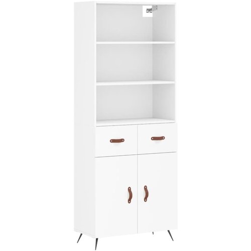 Maison Chic Visoka omara - Komoda - Predalnik bela 69,5x34x180 cm inženirski les, (21721631) Slike