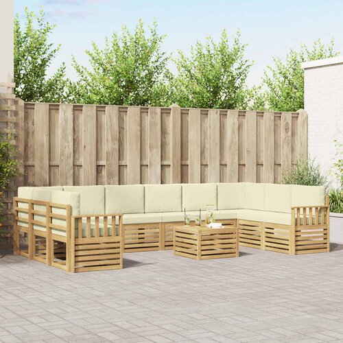  Set vanjskih sofa 8 kom. Bijela i Krem Poliester Cene