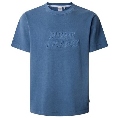 PepeJeans Majice s kratkimi rokavi PM509723 DARIUS TEE Modra Slike