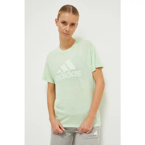 Adidas Kratka majica ženski, zelena barva