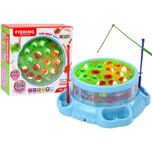 Game Fishing Rods Lights Sounds Blue Cene