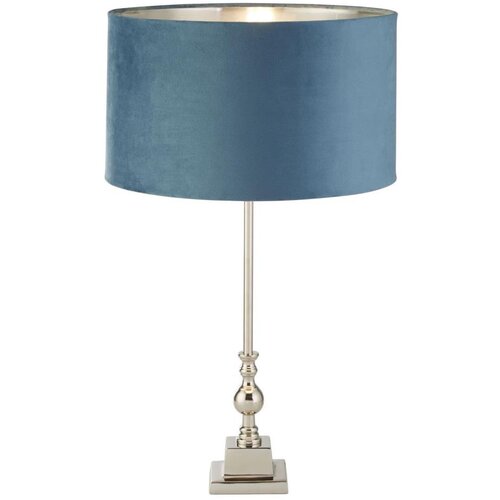 Searchlight EU81214TE - Stona lampa WHITBY 1xE27/10W/230V plava/hrom Cene