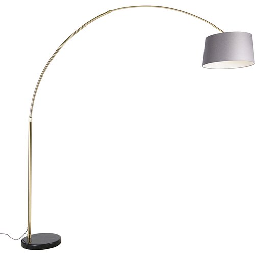 QAZQA Medeninasta svetilka z marmorno tkanino, odtenek 45 cm - XXL Cene