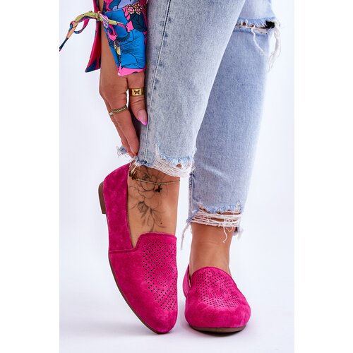 Kesi Suede comfortable loafers Fuchsia Giovana Slike