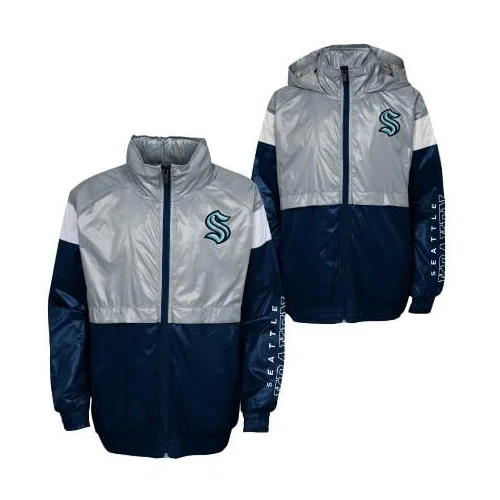 Outerstuff Children's Jacket GOAL LINE STANCE FZ WINDBREAKE SEATTLE KRAKEN