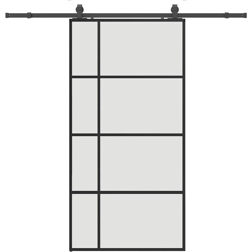  Klizna vrata s okovima crna 102,5x205 cm ESG staklo Slike