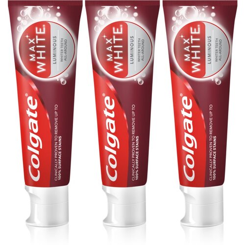 Colgate Max White Luminous pasta za zube za blistavo bijele zube 3 x 75 ml Cijene