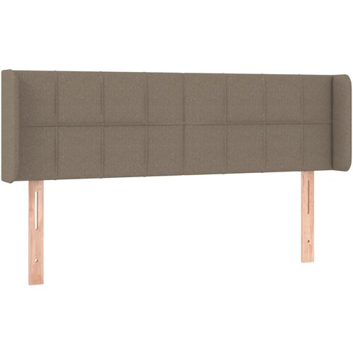  LED uzglavlje smeđesivo 147x16x78/88 cm od tkanine Slike