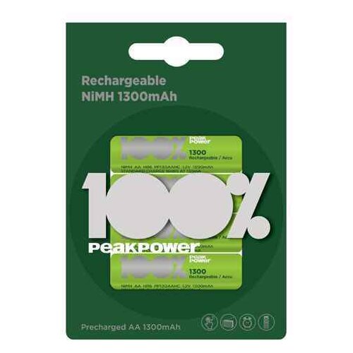 Baterija AA GP punjiva NiMH 1300mAh 4/1 blister 1,2V Slike