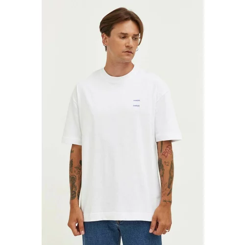 Samsoe Samsoe Pamučna majica boja: bijela, bez uzorka
