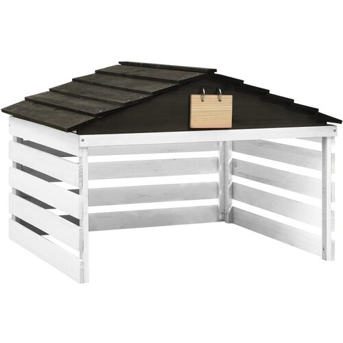 vidaXL Garaža za robotsku kosilicu crno-bijela 78x74x54 cm od jelovine Cijene
