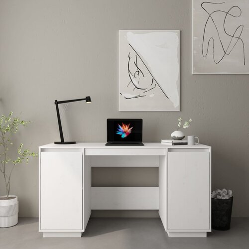vidaXL radni stol bijeli 140 x 50 x 75 cm od masivne borovine Cijene