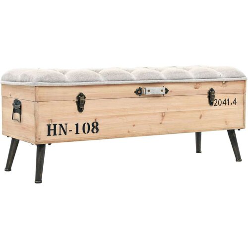 vidaXL Klop s prostorom za shranjevanje 110 cm trden les jelke Cene