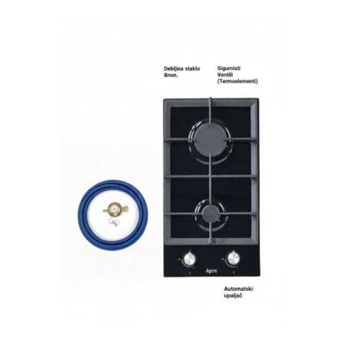  Apex Ugradna ploca sa dve ringle staklo-termoelement+dodaci ( 1245-2 ) Cene