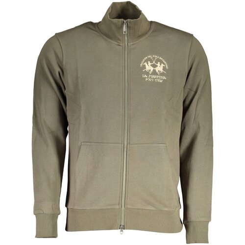 La Martina MEN&amp;amp;#39;S GREEN ZIPPED SWEATSHIRT Slike