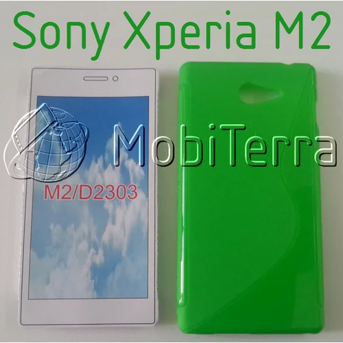  Gumijasti / gel etui S-Line za Sony Xperia M2 - zeleni