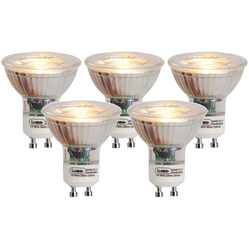 LUEDD Komplet 5 LED GU10 žarnic z žarilno nitko 1W 80 lm 2200K Cene