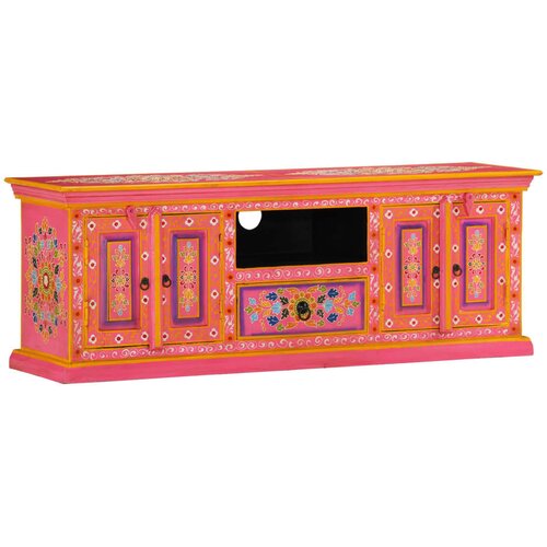 The Living Store TV omarica roza 110x30x40 cm trden mangov les - TV Omarica, (21375506) Slike
