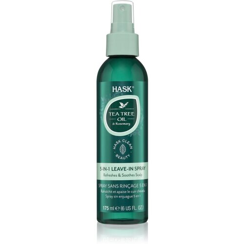 Hask Tea Tree Oil &amp;amp; Rosemary sprej bez ispiranja za suho vlasi&amp;scaron;te i svrbež 175 ml Slike