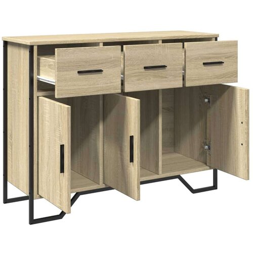 VidaXL Komoda sonoma hrast 97x32,5x74,5 cm inženirski les Slike