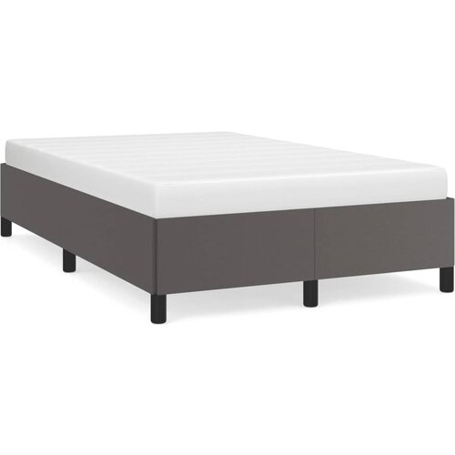 VidaXL Posteljni okvir siv 120x190 cm umetno usnje Slike
