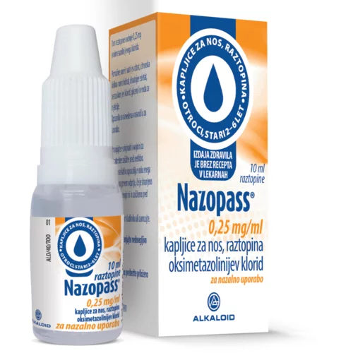  Nazopass 0,25 mg/ml, kapljice za nos