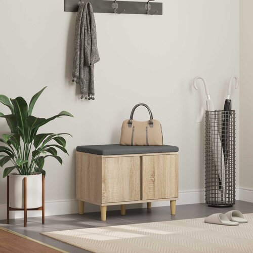  Klupa za hodnik s jastukom Sonoma hrast 60 x 38 x 46 cm Cijene