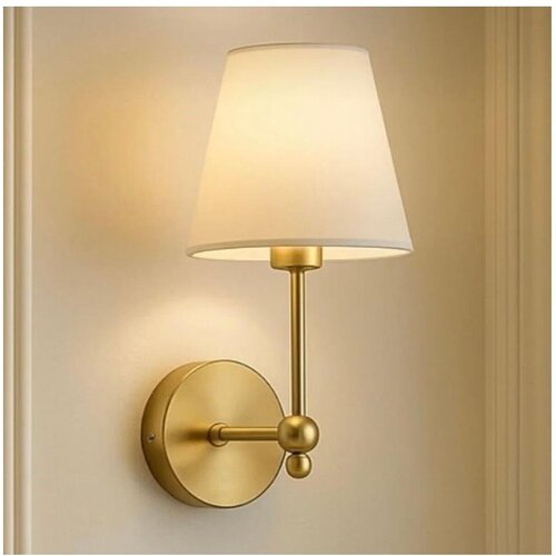  Zidna lampa ASPARAGUS 1xE27/40W/230V zlatna/krem boje Slike