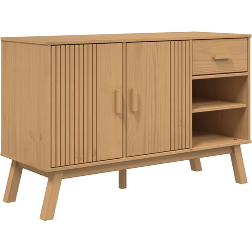 Maison Chic Komoda - Predalnik OLDEN rjava 114x43x73,5 cm trdna borovina, (21718338) Cene