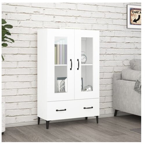  Visoka komoda bijela 70 x 31 x 115 cm od konstruiranog drva Cene