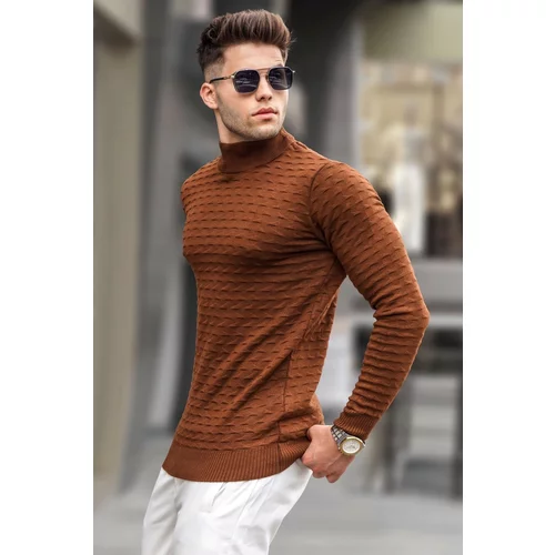 Madmext Sweater - Brown - Slim fit