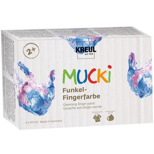 Mucki svjetlucave boje koje se nanose prstima - set 6 x 150 ml Slike