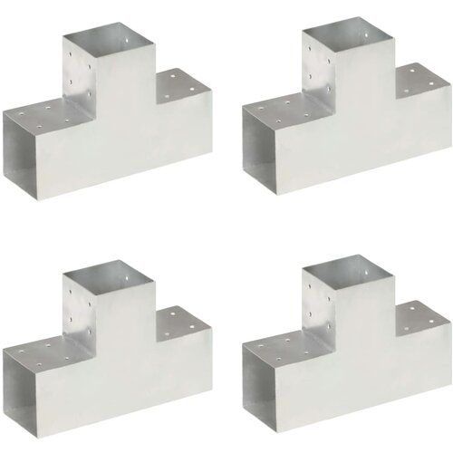 VidaXL spojnici za stupove u t-obliku 4 kom pocinčani metal 101x101 mm Slike