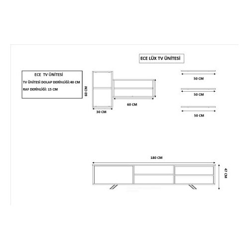 Hanah home tv polica rb 065 Slike